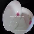 white ceramic noodles bowl with decals